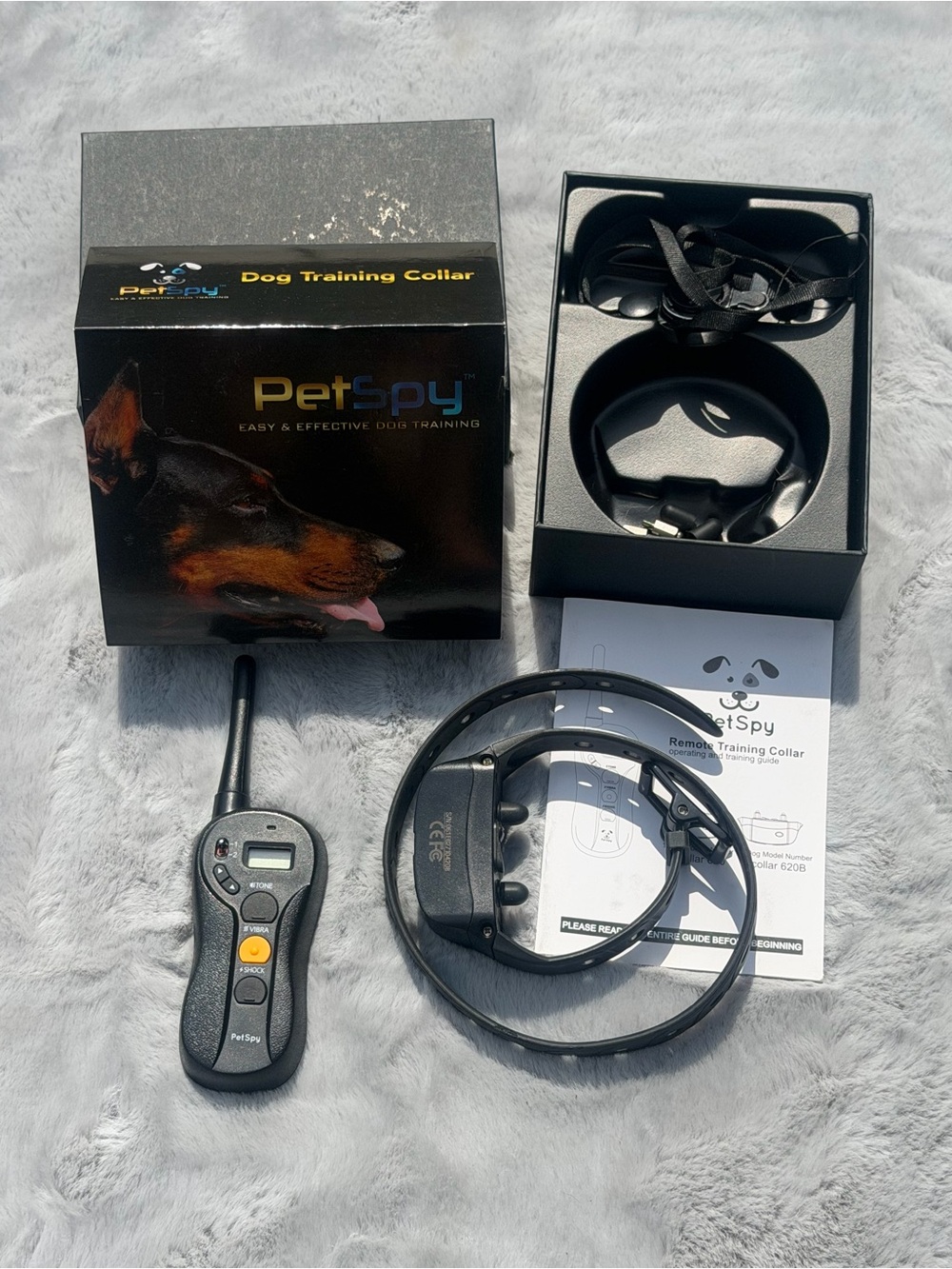 Pet Spy Remote Dog Training Collar — Black